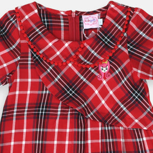 Mini Dress/ Dress Pendek Anak Red/ Rodeo Junior Girl/ Bright Girl