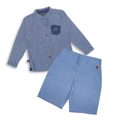 Promo Bundling - Kemeja dan Celana Pendek Anak Laki - Rodeo Junior Cowboy