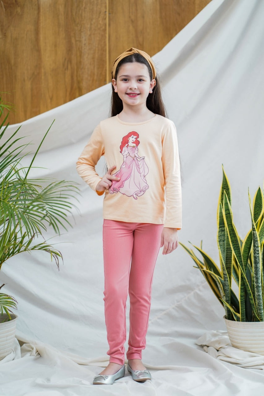 Promo - Kaos & Celana Panjang Rensia x Rodeo Junior Girl - Disney Princess Ariel