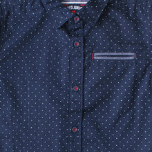 Load image into Gallery viewer, Shirt/ Kemeja Anak Laki Navy/ Rodeo Junior Polkadot Print