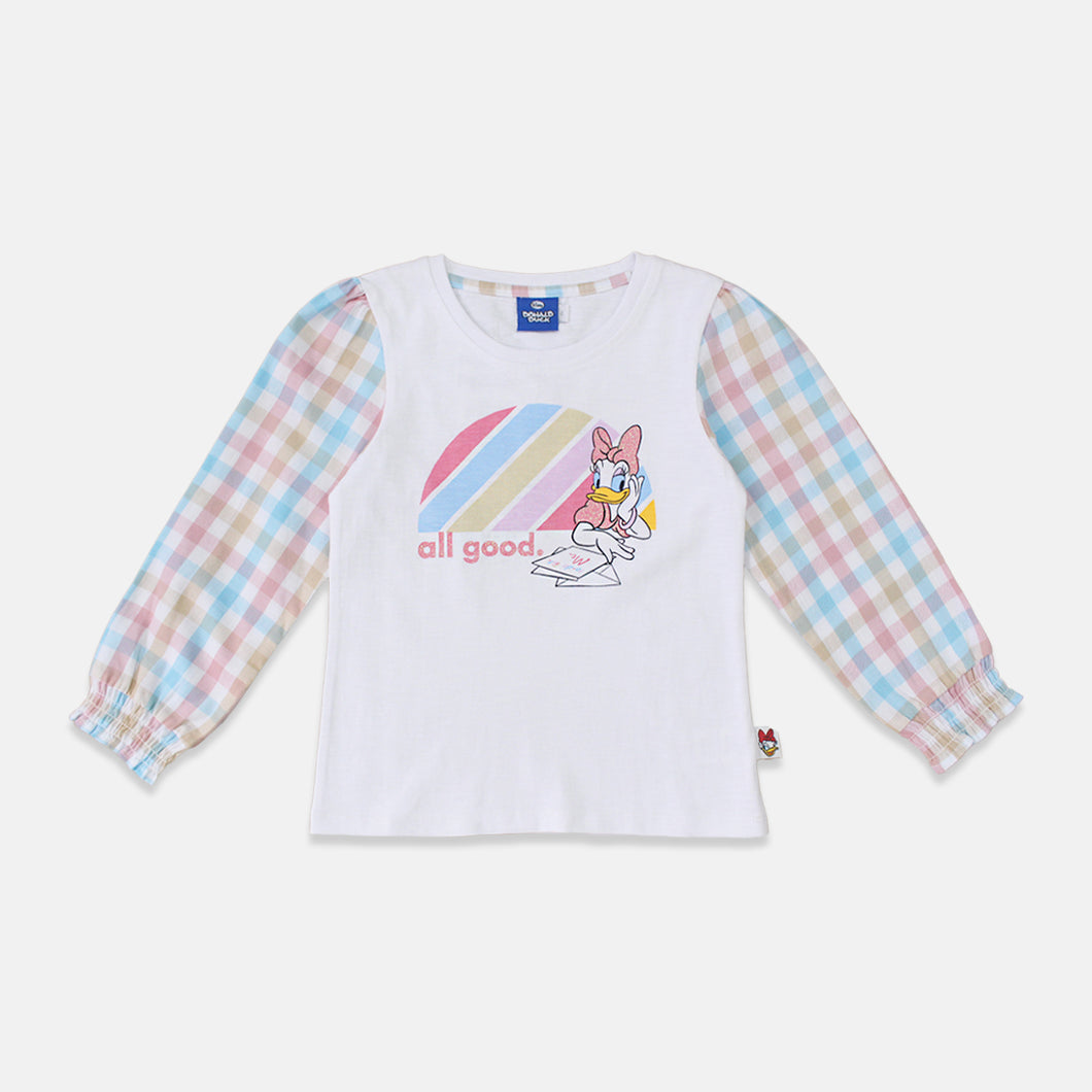 Tshirt/ Kaos Anak Perempuan White/ Daisy Sweet Summer