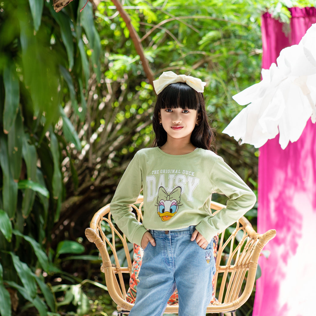 Tshirt/ Kaos Anak Perempuan Green/ Daisy Always Trending