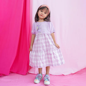 Mini Dress/ Dress Pendek Anak Purple/ Rodeo Junior Girl Urban Casual