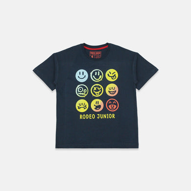 Tshirt/ Kaos Anak Laki Navy/ Rodeo Junior Rainbow Print
