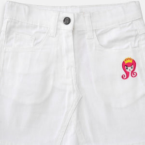 Denim mini skirt/ Rok mini jeans anak White/ Rodeo Junior Girl Bright Girl