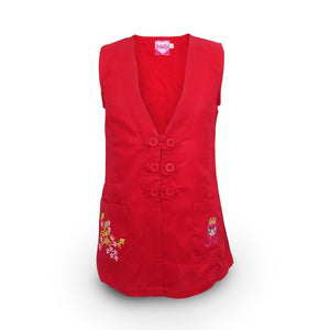 Rompi Anak Perempuan / Rodeo Junior Girl / Red / Sleeveless Shirt