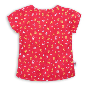 Shirt / Kemeja Anak Perempuan / Rodeo Junior Girl / Red / Full Print Cotton