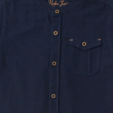 Muat gambar ke penampil Galeri, Shirt/ Kemeja Anak Laki Navy/ Rodeo Junior Linen Shirt