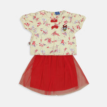 Load image into Gallery viewer, Set anak/ crop top satin and mini dress tulle/ Daisy Little Star