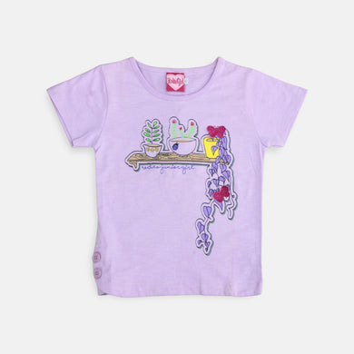 Tshirt/ Kaos Anak Perempuan Ungu/ Rodeo Junior Girl Flower Bucket