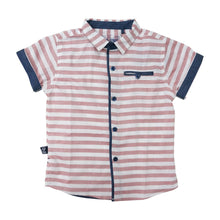 Load image into Gallery viewer, Shirt / Kemeja Anak Laki / Rodeo Junior / Red-White Stripe Cotton Yarn Dyed