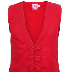 Rompi Anak Perempuan / Rodeo Junior Girl / Red / Sleeveless Shirt