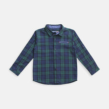 Load image into Gallery viewer, Shirt/ Kemeja Anak Laki Navy And Green/ Rodeo Junior Checked