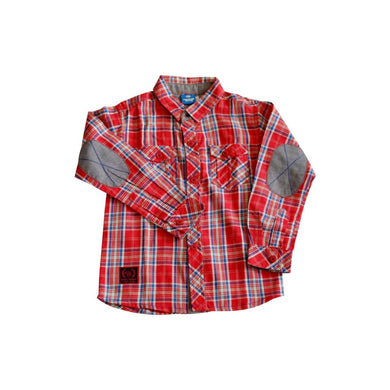 Shirt / Kemeja Anak Laki / Rodeo Junior / Red / Cotton Yarn Dyed