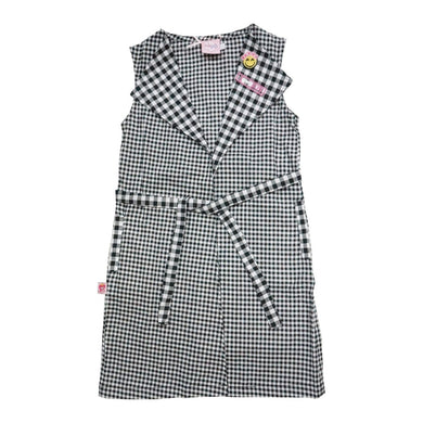 Overall Anak Perempuan / Rodeo Junior Girl / Kotak Hitam-Puith / Cotton