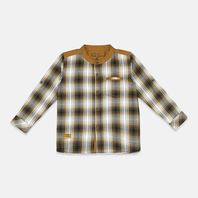 Shirt/ Kemeja Anak Laki/ Rodeo Junior Brown Flanel Shirt