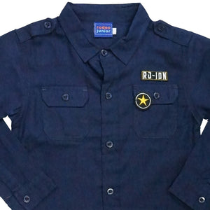 Shirt / Kemeja Anak Laki / Rodeo Junior / Navy / Patch Series