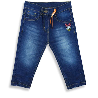 Jeans / Celana 3/4 Anak Perempuan / Daisy Duck / Dark Blue Denim Washed