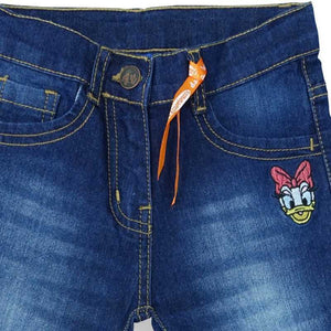 Jeans / Celana 3/4 Anak Perempuan / Daisy Duck / Dark Blue Denim Washed
