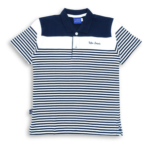 Polo Shirt Anak Laki / Rodeo Junior / Navy-White Stripe / Cotton