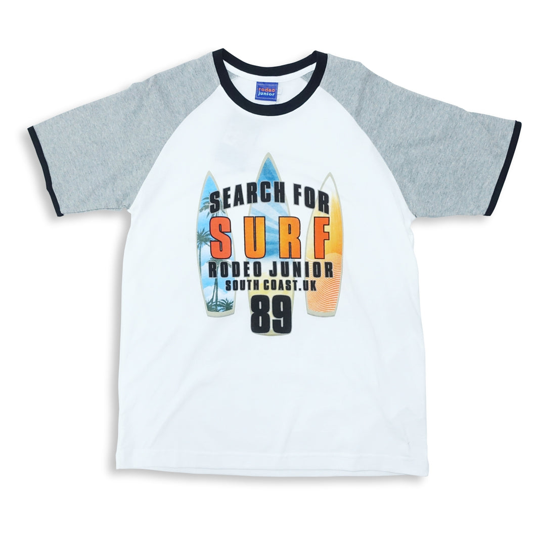 T-Shirt / Kaos Anak Laki / Rodeo Junior / White-Misty / Print