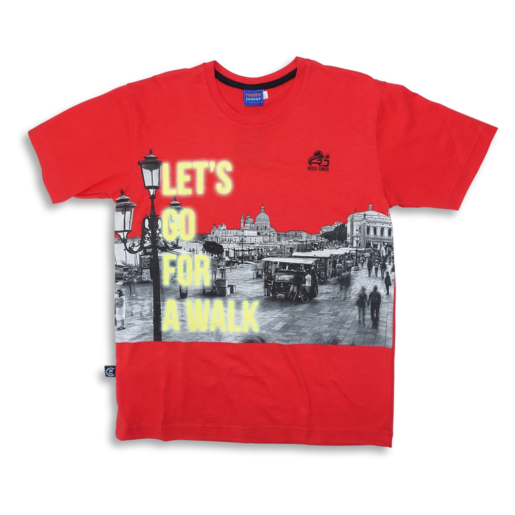 T-shirt / Kaos Anak Laki Red / Merah Rodeo Junior City