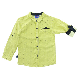 Shirt / Kemeja Anak Laki / Rodeo Junior / Yellow / Stripes Full Print