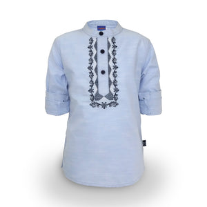 Kemeja Koko Anak Laki / Rodeo Junior / Blue / Embroidery / Muslim Collections