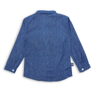 Cotton Denim Shirt / Kemeja Anak Laki / Rodeo Junior / Blue Jeans Comfort Washed