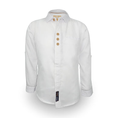 Shirt / Kemeja Anak Laki / Rodeo Junior / White / Plain