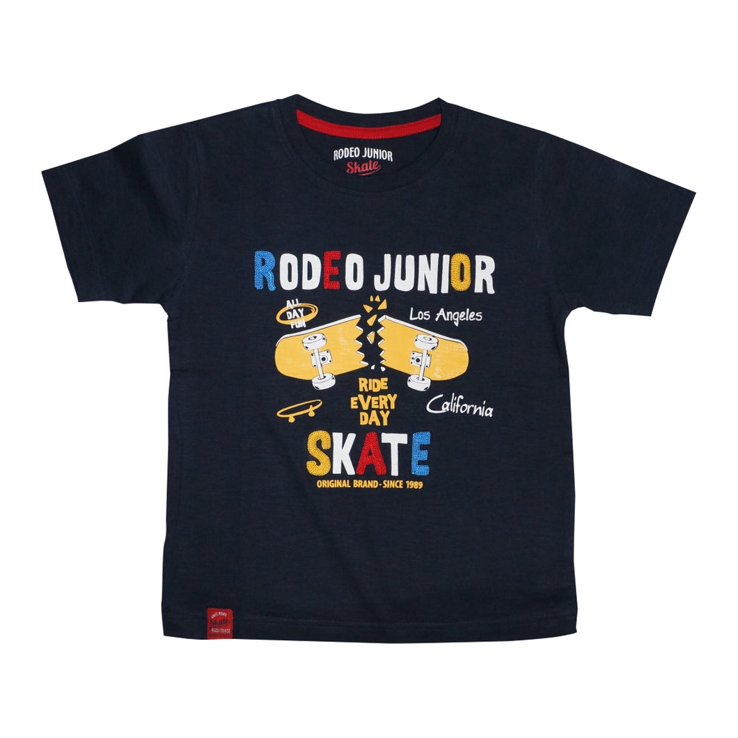 Tshirt / Kaos Anak Laki  / Rodeo Junior / Navy / Cotton / Print