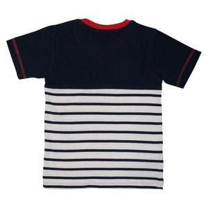 T-shirt / Kaos Anak Laki / Rodeo Junior / Black White Stripes