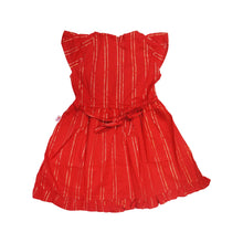 Load image into Gallery viewer, Dress Anak Perempuan Red / Merah Daisy Golden Leaves Embroidery
