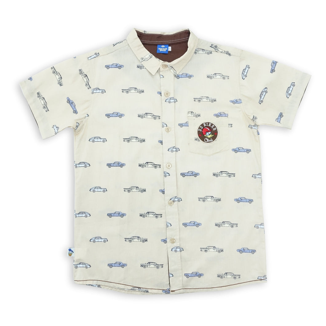 Shirt / Kemeja Anak Laki-laki BROWN / COKLAT Donald Duck CAR