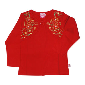 Blouse Anak Perempuan / Rodeo Junior Girl / Red / Embroidery