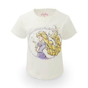Crop Tshirt / Kaos Anak Perempuan White / Disney Princess Rapunzel