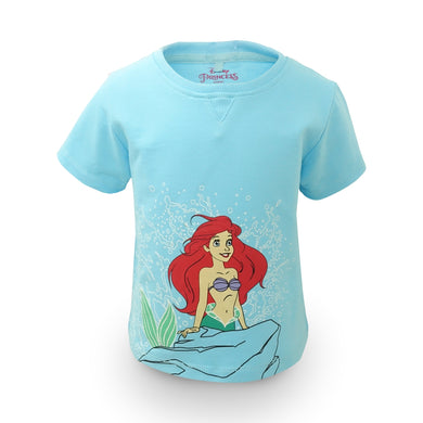 Crop Tshirt / Kaos Anak Perempuan Blue / Disney Princess Ariel