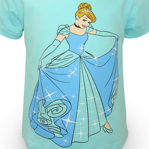 Tshirt / Kaos Anak Perempuan Blue / Biru Disney Princess Cinderella