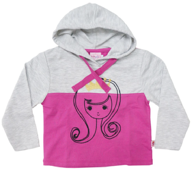 Jaket / Hoodie Anak Perempuan / Rodeo Junior Girl / Pink-Abu Comfort