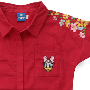Shirt / Kemeja Anak Perempuan / Daisy Duck Floral Design