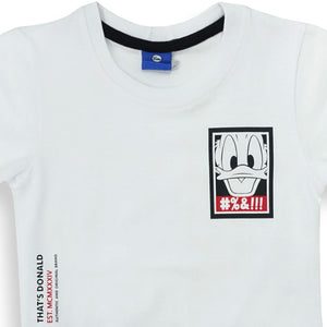 T Shirt / Kaos Anak Laki / Donald Duck Present White