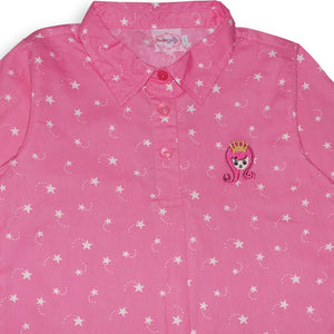 Shirt / Kemeja Anak Perempuan / Rodeo Junior Scattered Stars Pink