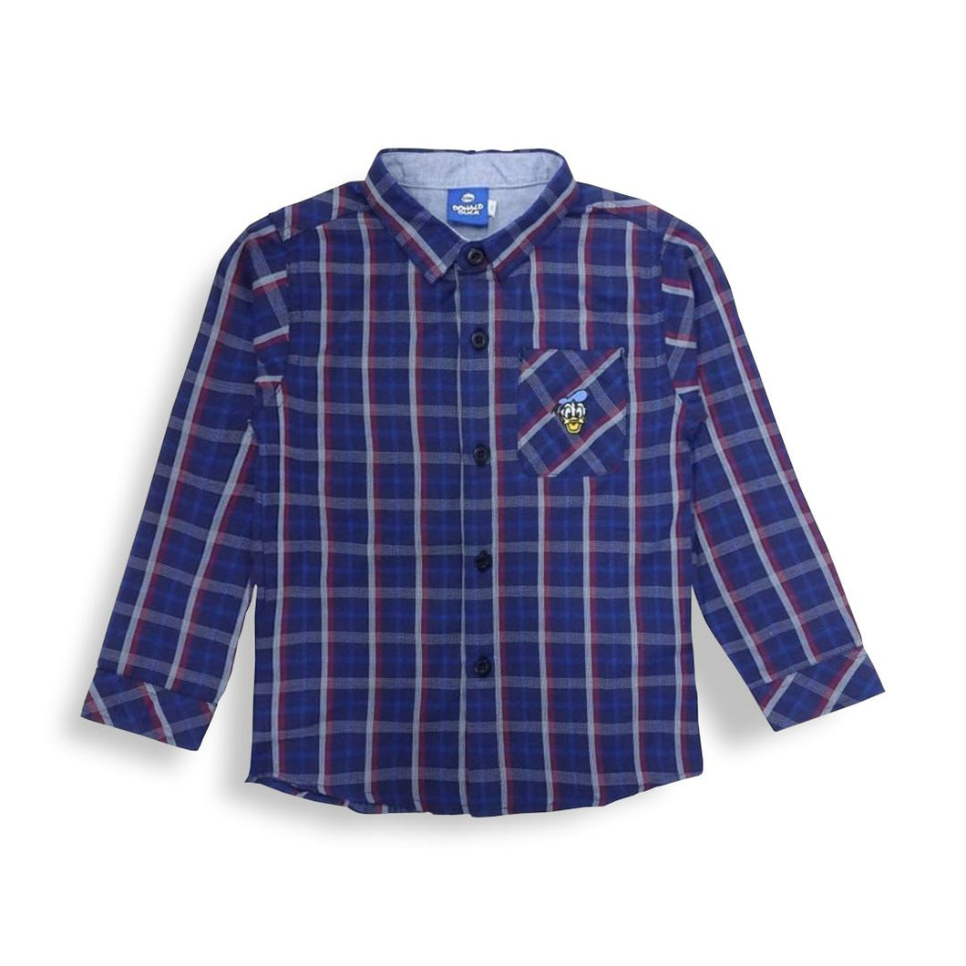 Shirt / Kemeja Anak Laki / Donald Duck Colored Plaid