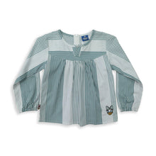 Load image into Gallery viewer, Shirt / Kemeja Anak Perempuan / Daisy Duck Green V Neck Stripes