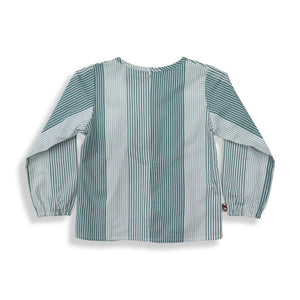 Shirt / Kemeja Anak Perempuan / Daisy Duck Green V Neck Stripes
