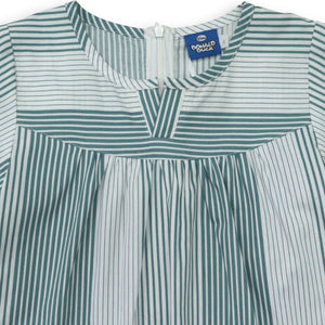 Shirt / Kemeja Anak Perempuan / Daisy Duck Green V Neck Stripes