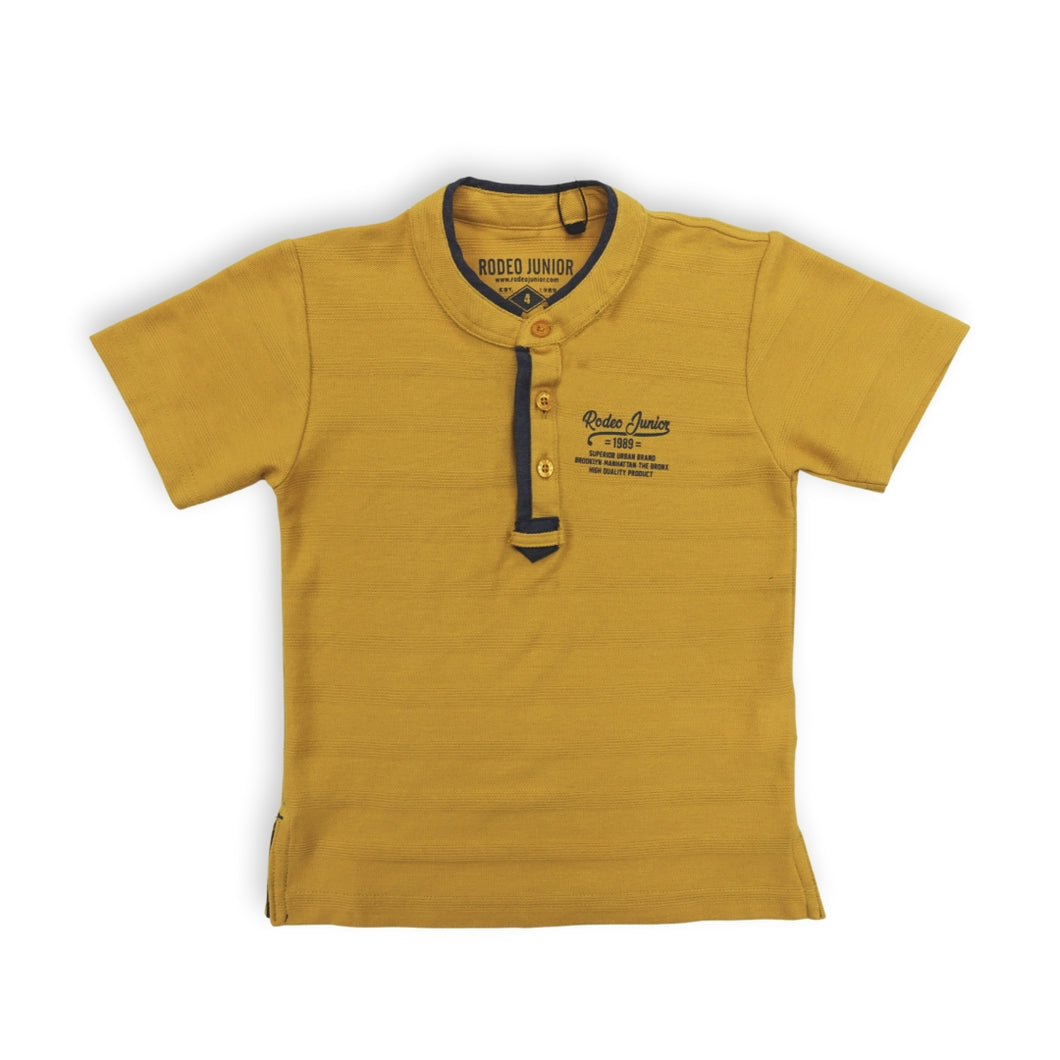 T-Shirt / Kaos Anak Laki / Rodeo Junior Yellow Pipping