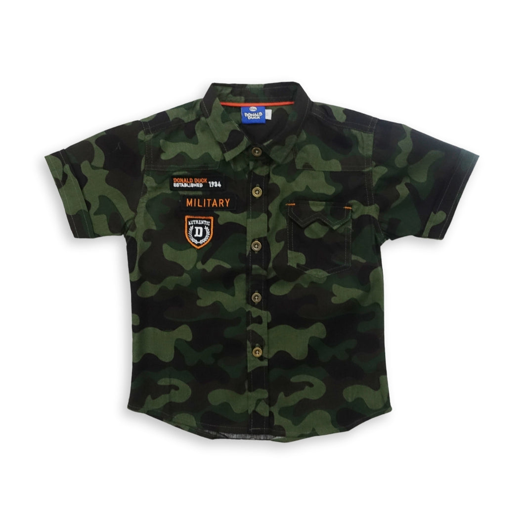 Shirt / Kemeja Anak Laki / Donald Duck Military