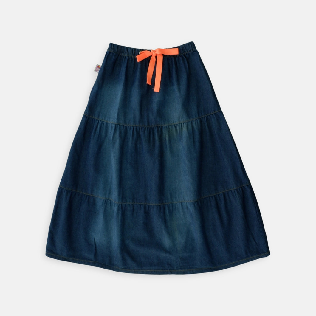 Long Skirt/ Rok Panjang Anak/ Rodeo Junior Girl Orange Ribbon