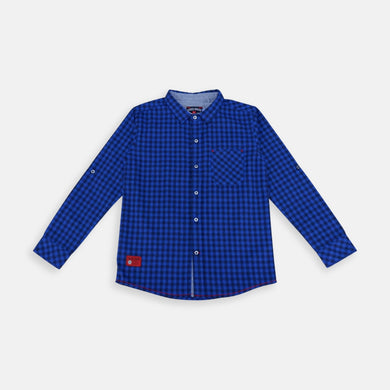 Shirt/ Kemeja Anak Laki/ Rodeo Junior Blue navy Checked Shirt